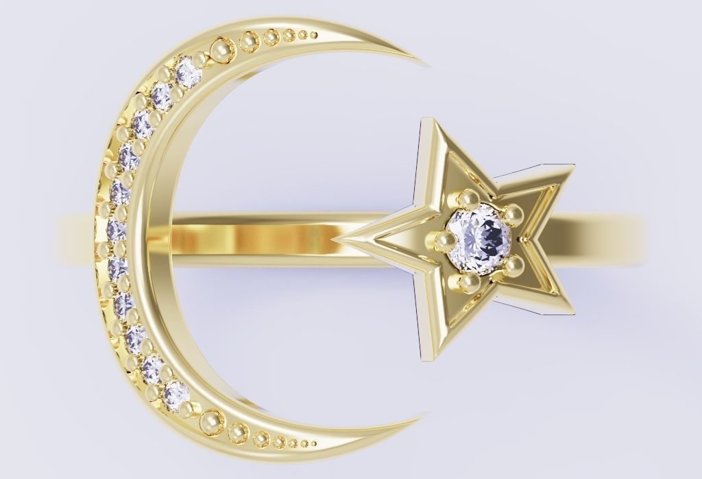 moon star Free 3D print model_16