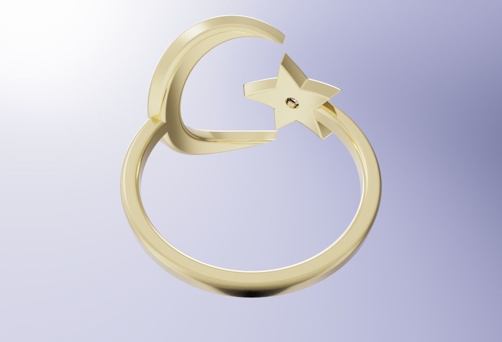 moon star Free 3D print model_19