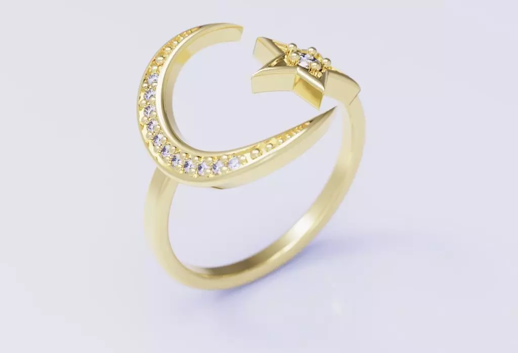 moon star Free 3D print model_0