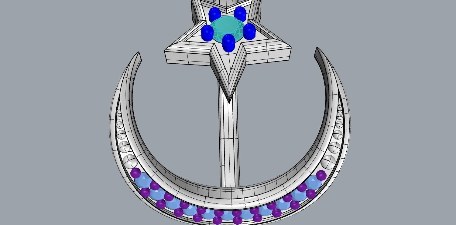 moon star Free 3D print model_14