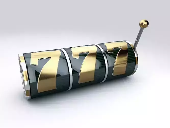 Slot machine with lucky sevens jackpot 3D model