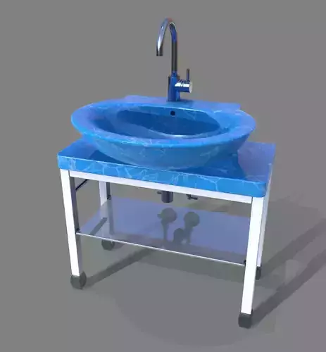 Porcelain sink v1 3D model