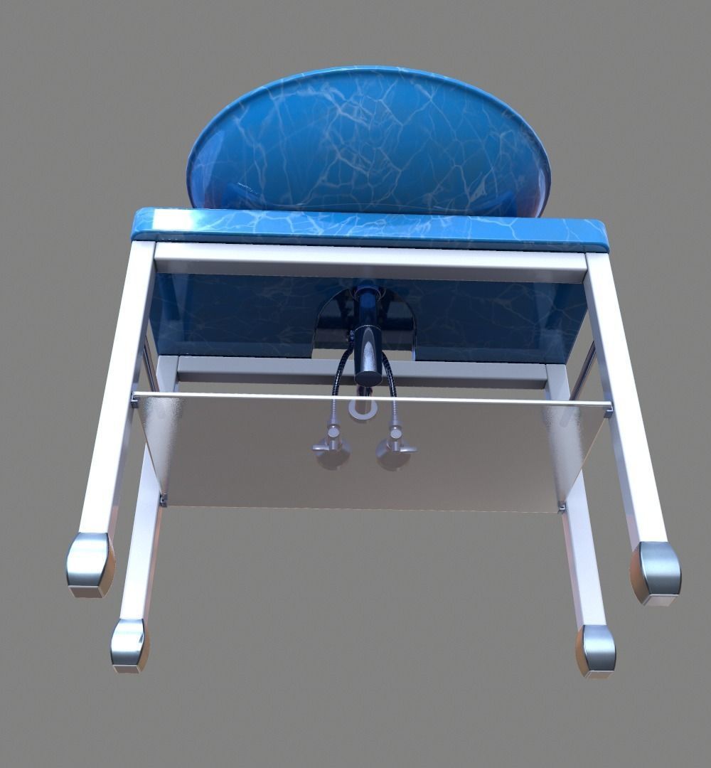 Porcelain sink v1 3D model_5