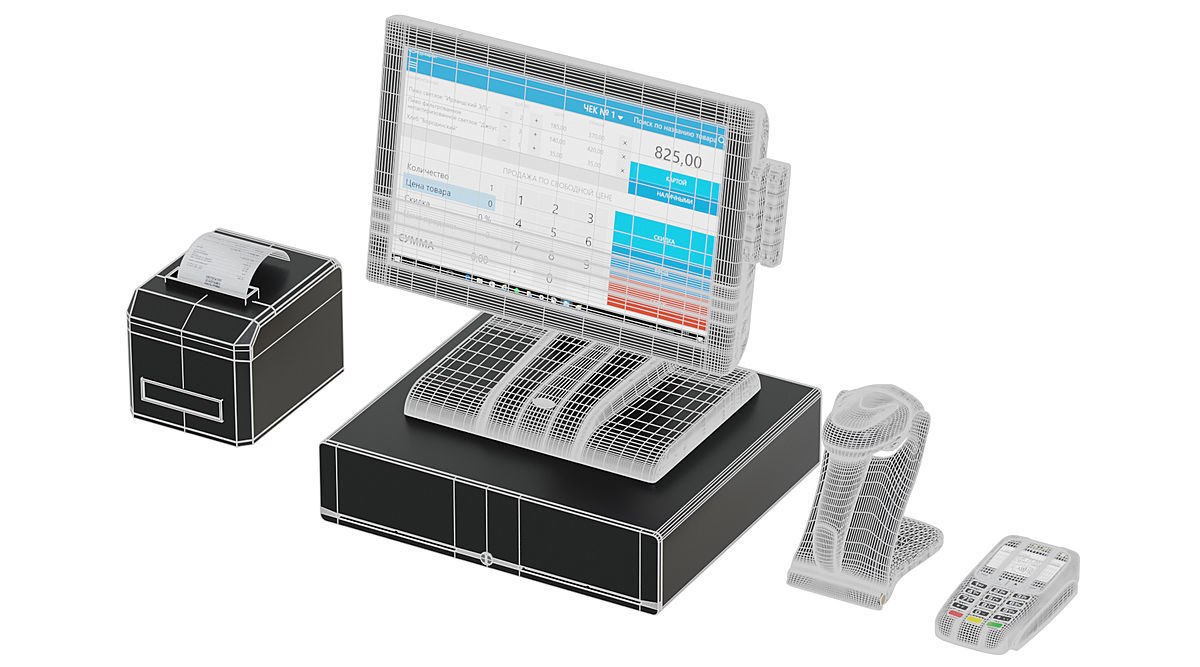 Pos Terminal BLENDER 3D Model Cycles 3D model_3
