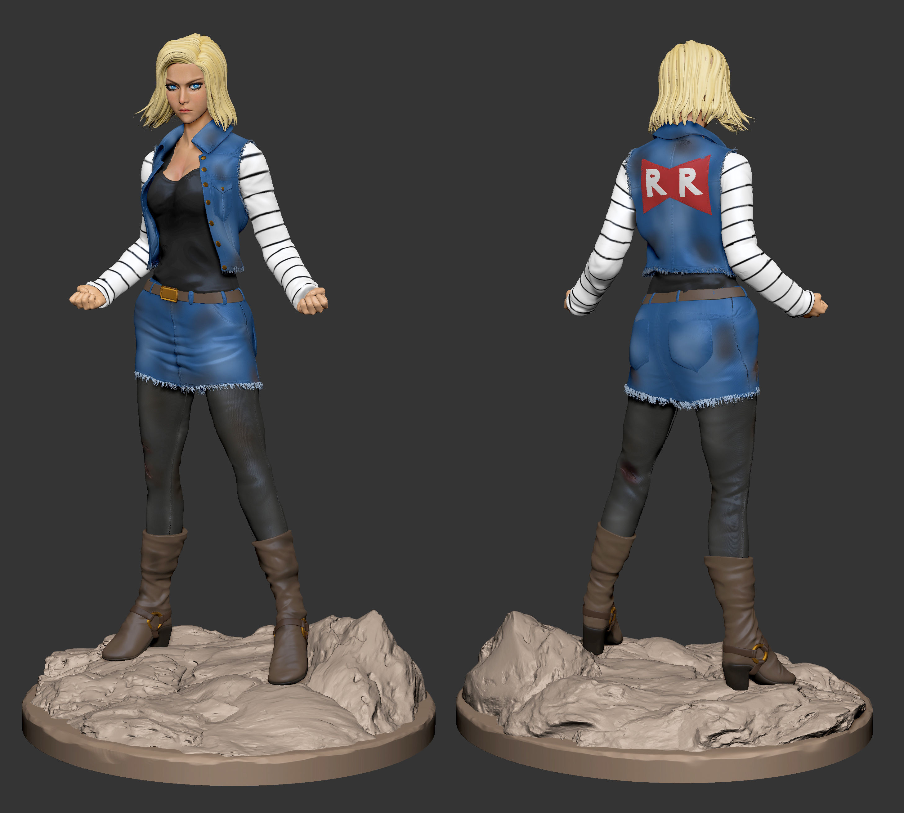 Android 18 3D print model_1
