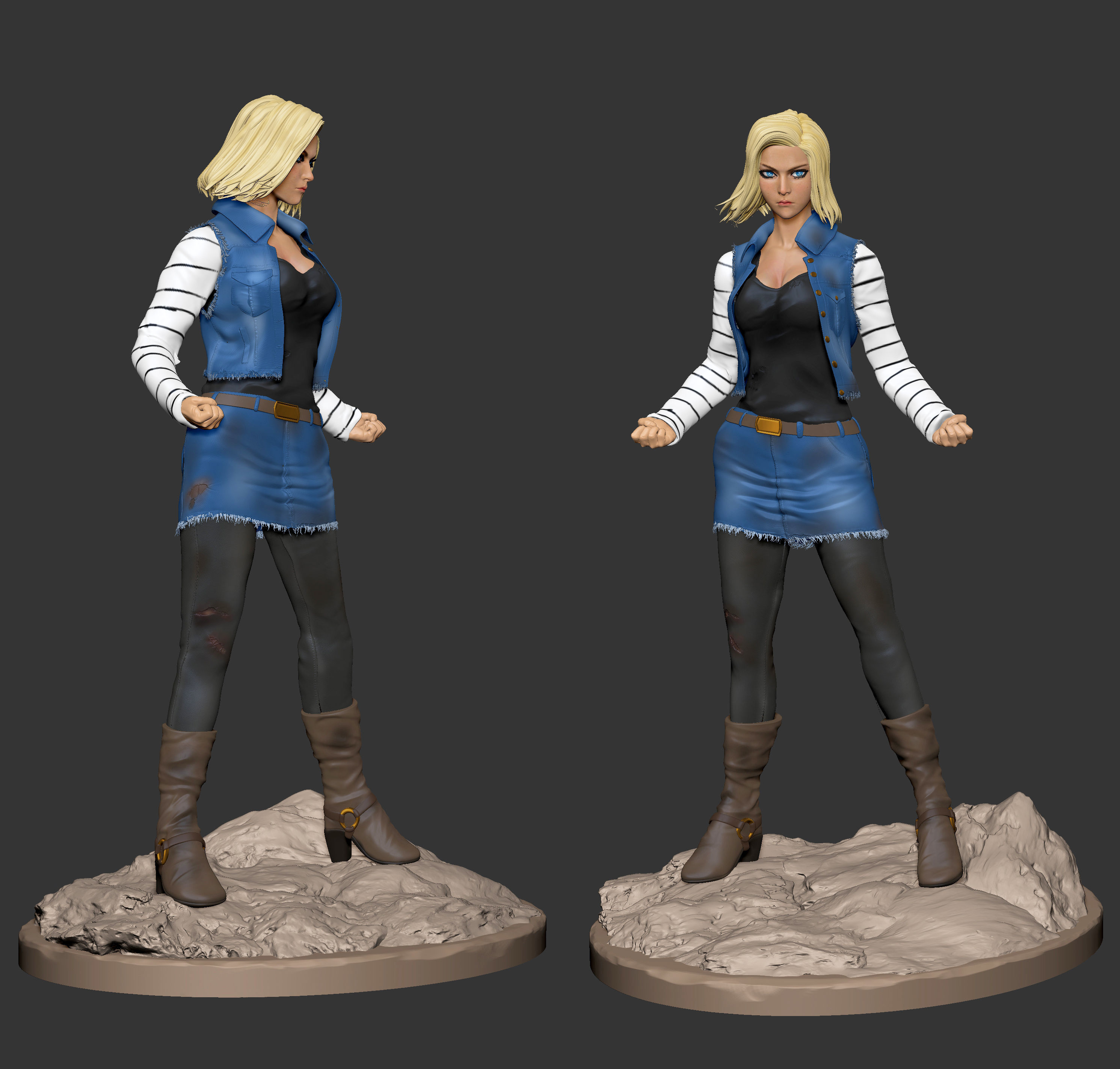 Android 18 3D print model_3