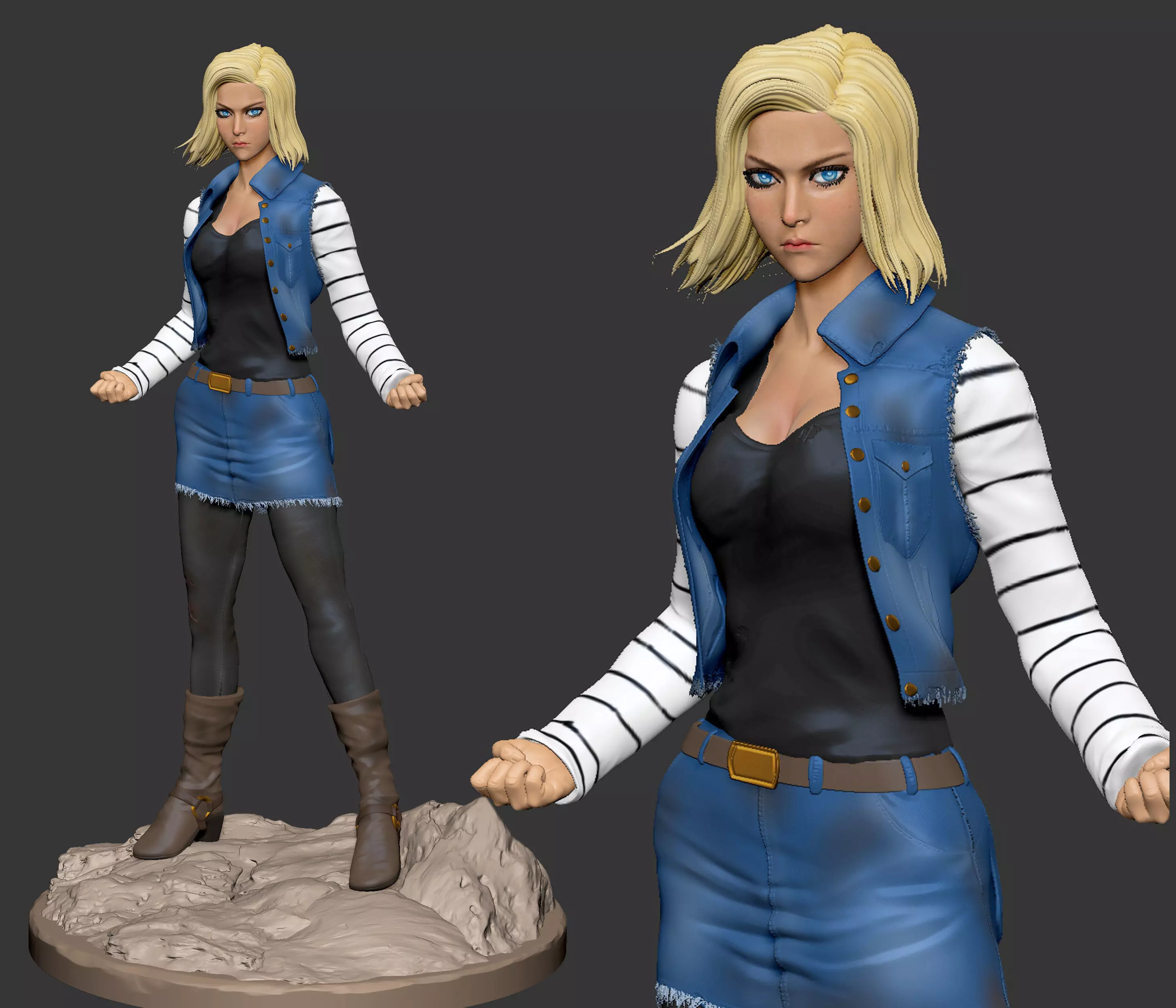 Android 18 3D print model_0