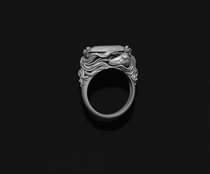 Horse ring 3D print model_0