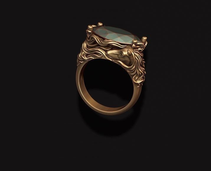 Horse ring 3D print model_8