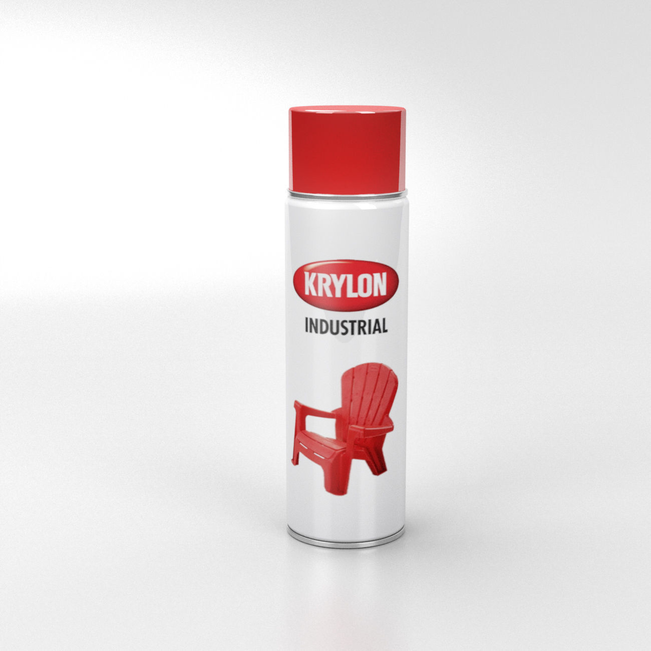 Spray paint can 3D model_2