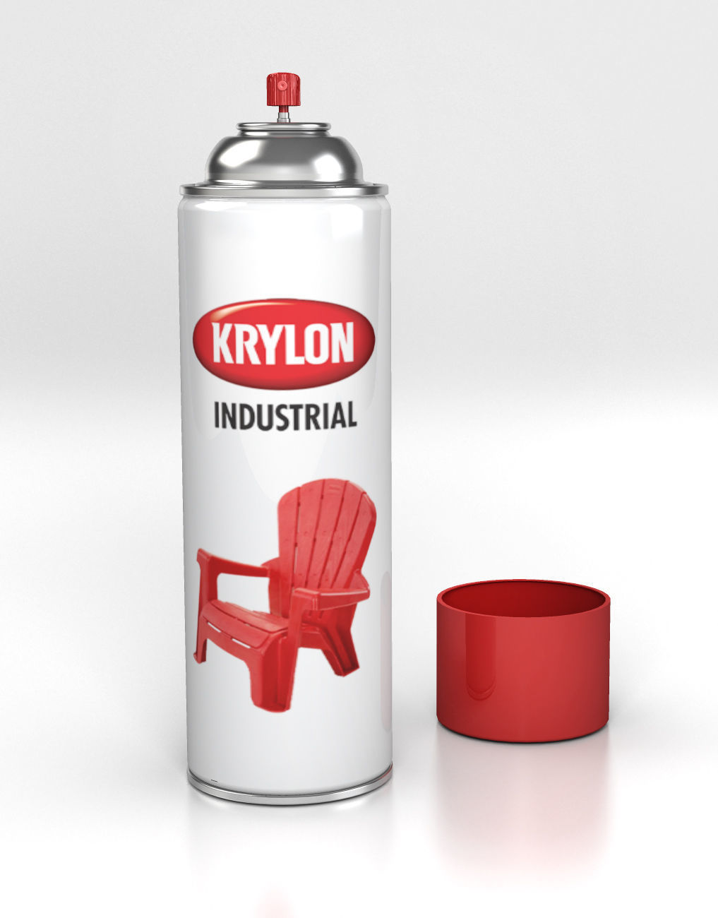 Spray paint can 3D model_1