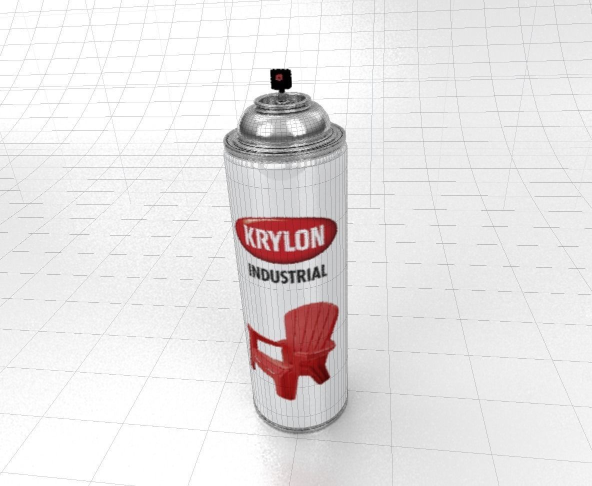 Spray paint can 3D model_7