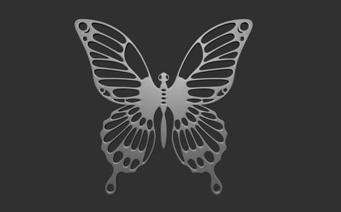 Pendant Butterfly Free 3D print model