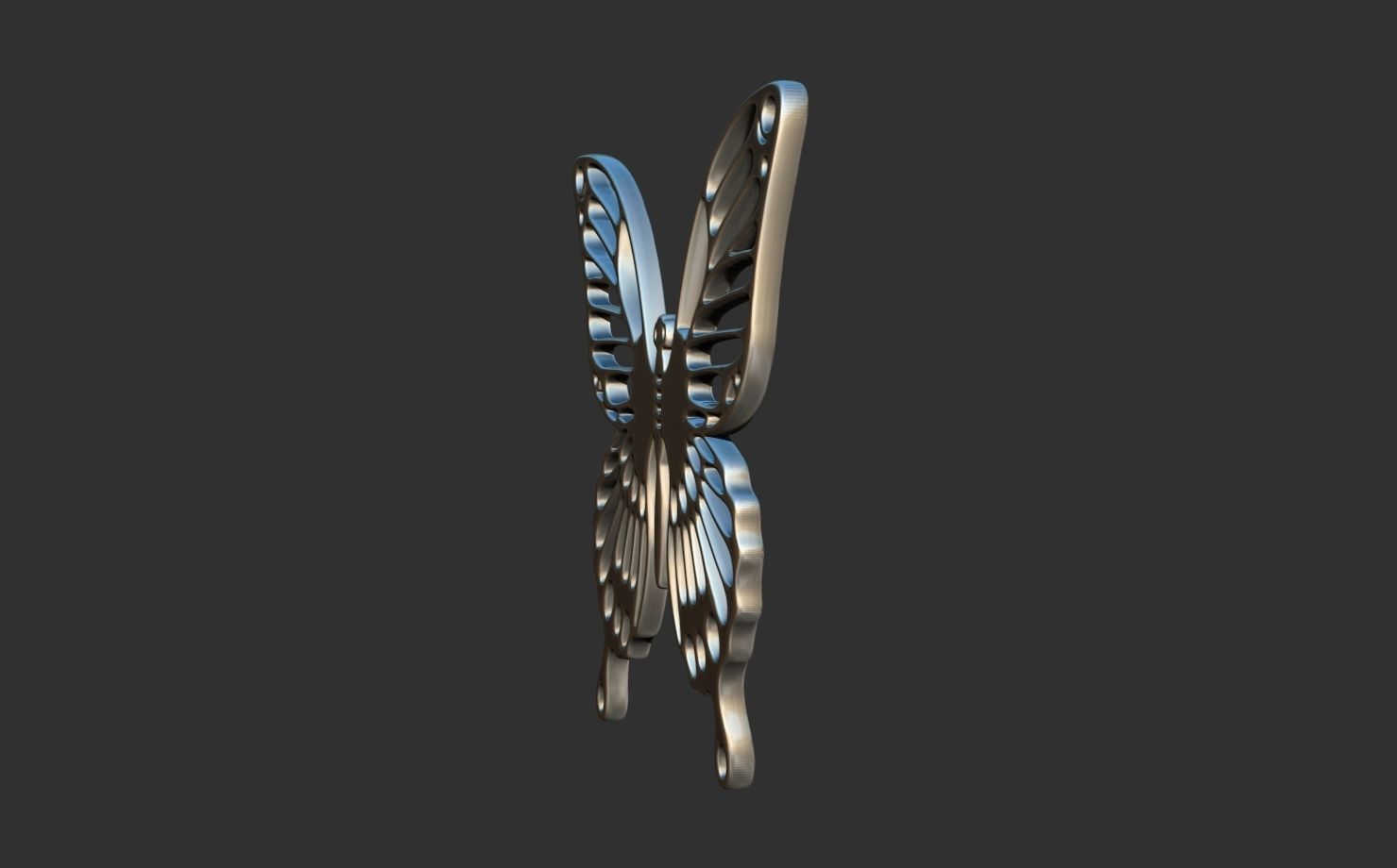 Pendant Butterfly Free 3D print model_2