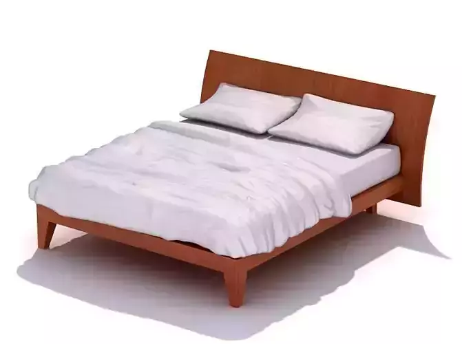 Bed   Wooden Headboard And Frame