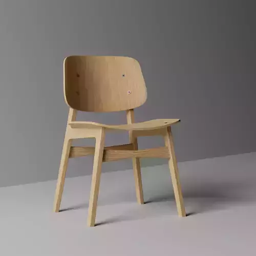 Wooden Chair PBR 3d Model