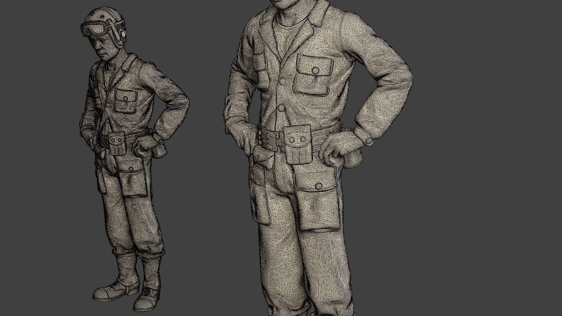 American Tank Crew ww2 ATC1 Pack1 3D Model Collection_37