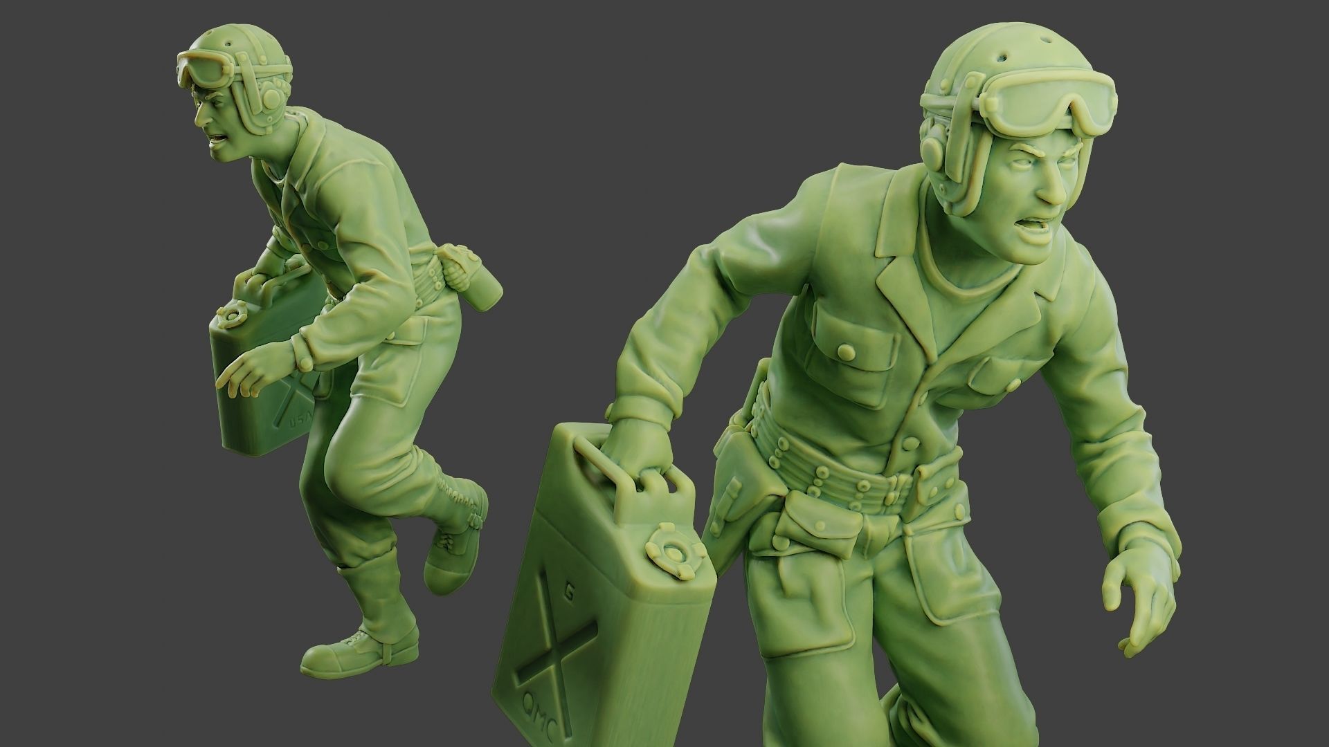 American Tank Crew ww2 ATC1 Pack1 3D Model Collection_15