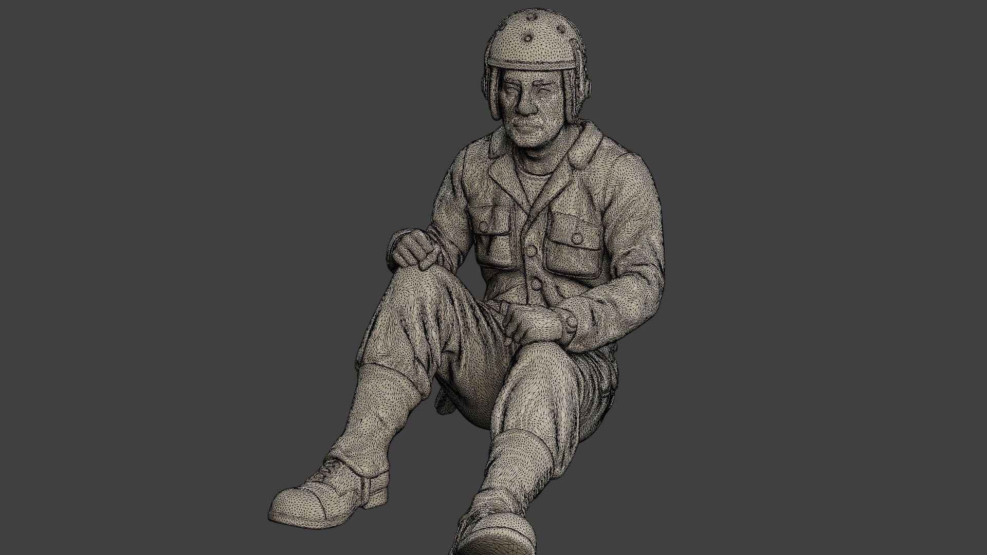 American Tank Crew ww2 ATC1 Pack1 3D Model Collection_34