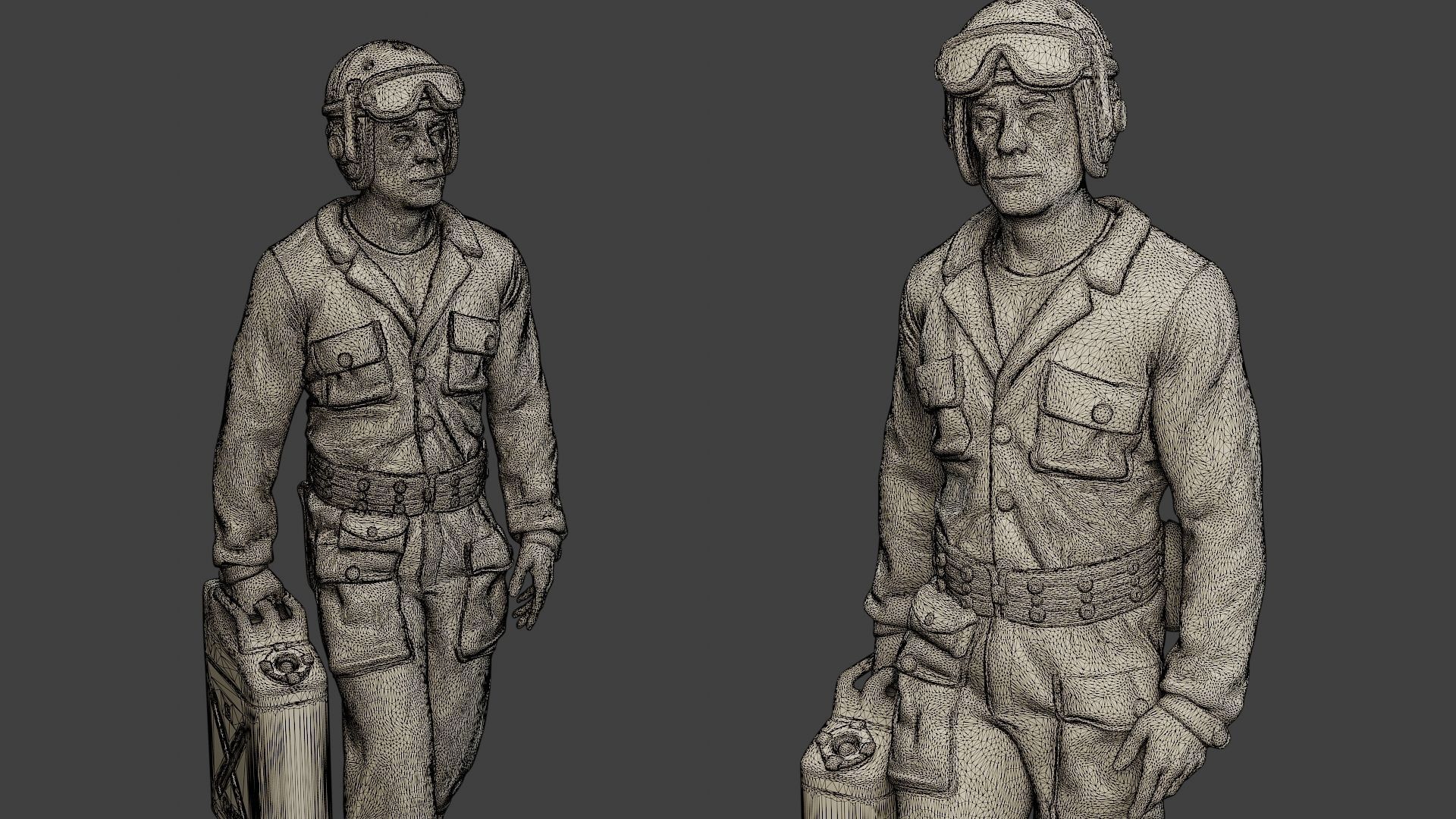 American Tank Crew ww2 ATC1 Pack1 3D Model Collection_31