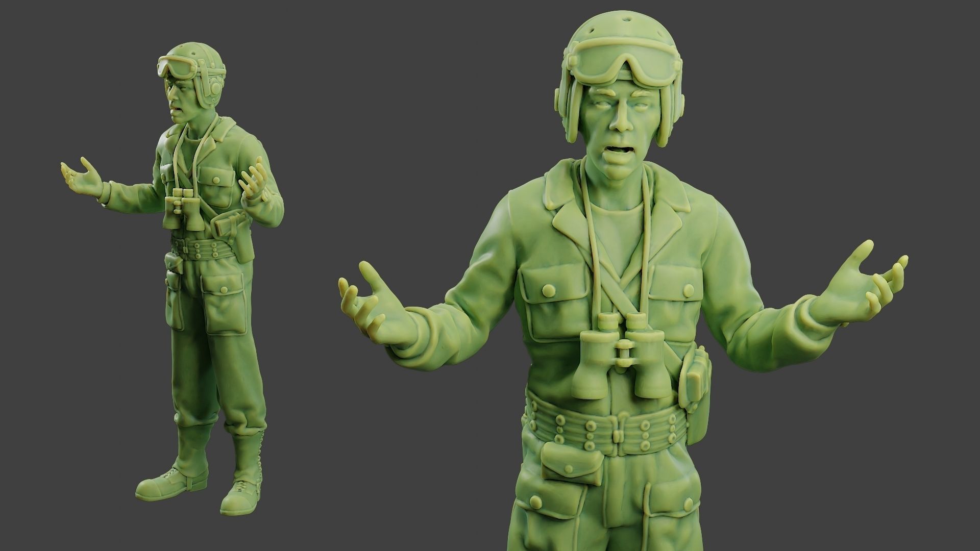 American Tank Crew ww2 ATC1 Pack1 3D Model Collection_24