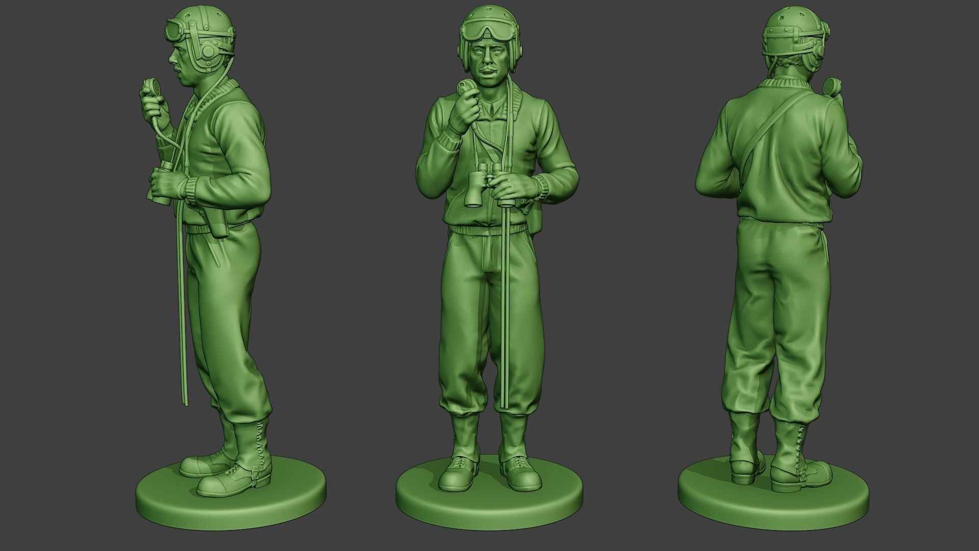 American Tank Crew ww2 ATC1 Pack1 3D Model Collection_5