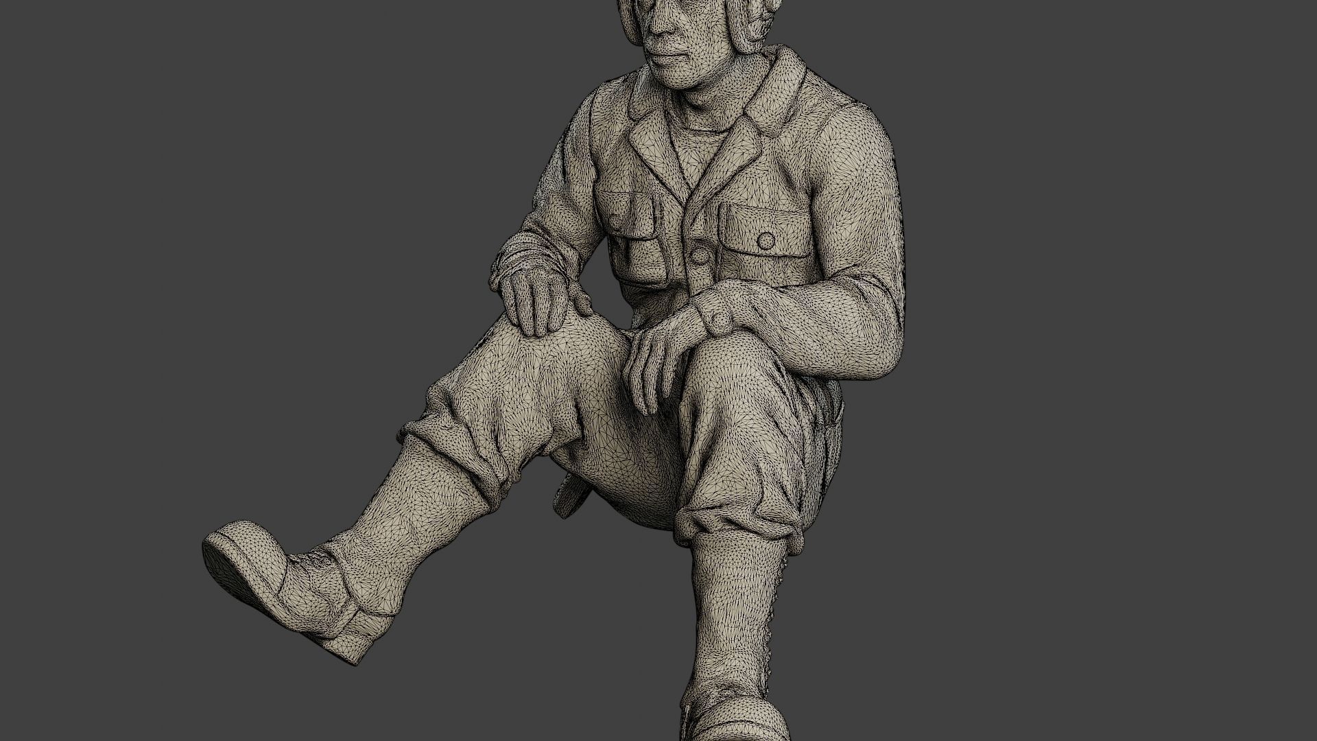 American Tank Crew ww2 ATC1 Pack1 3D Model Collection_32