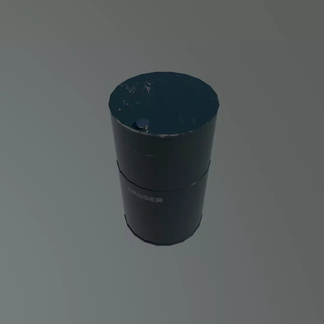 Oil barrel Free low-poly 3D model
