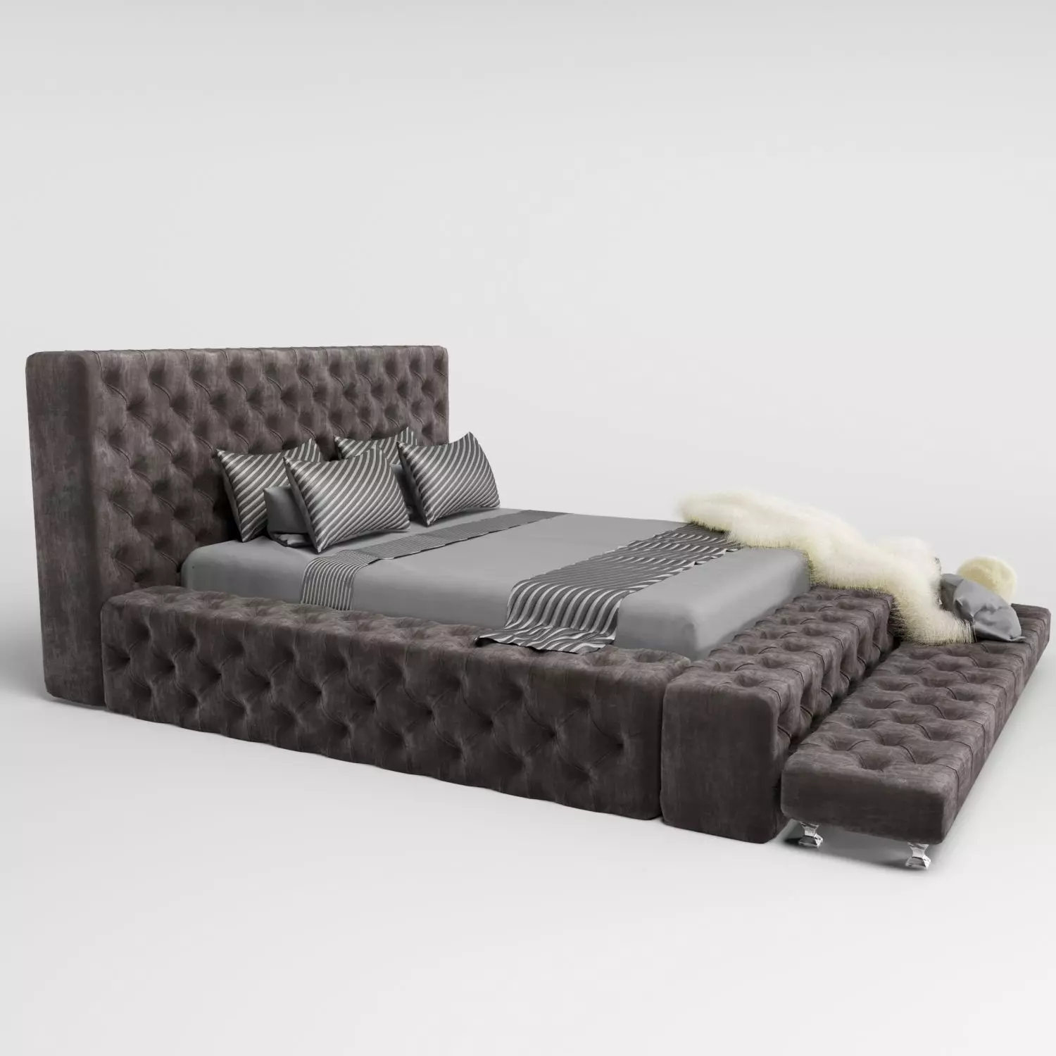 classic bed 3D model_0