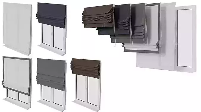 Roman Curtain BLENDER 3D Model Cycles