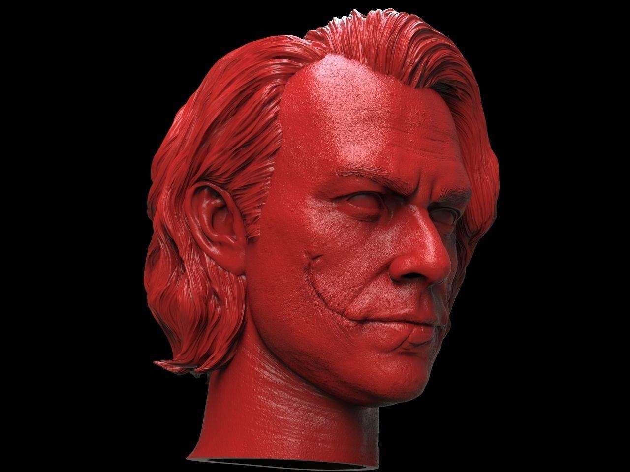 Joker- Heath Ledger Head 3D print model_1