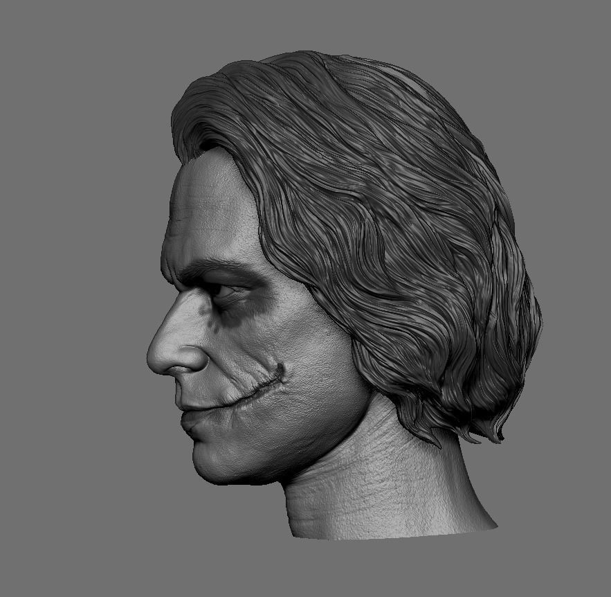 Joker- Heath Ledger Head 3D print model_6
