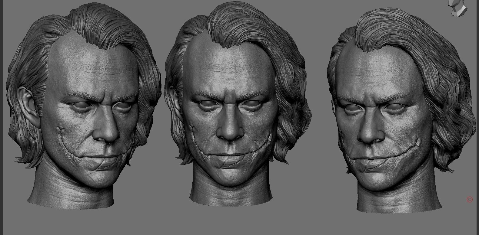 Joker- Heath Ledger Head 3D print model_11