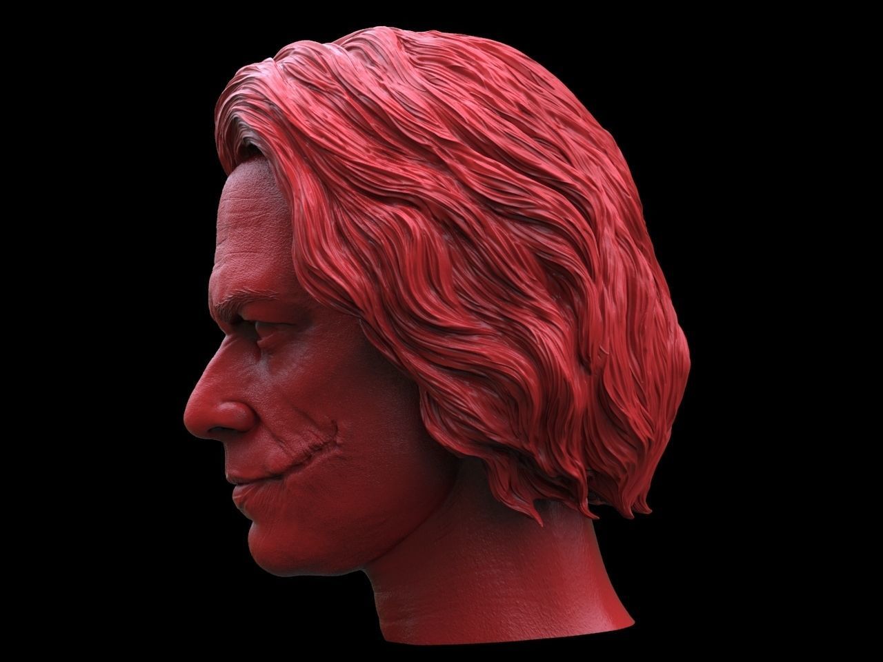 Joker- Heath Ledger Head 3D print model_3