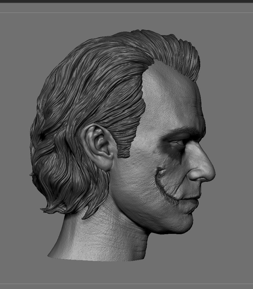 Joker- Heath Ledger Head 3D print model_9