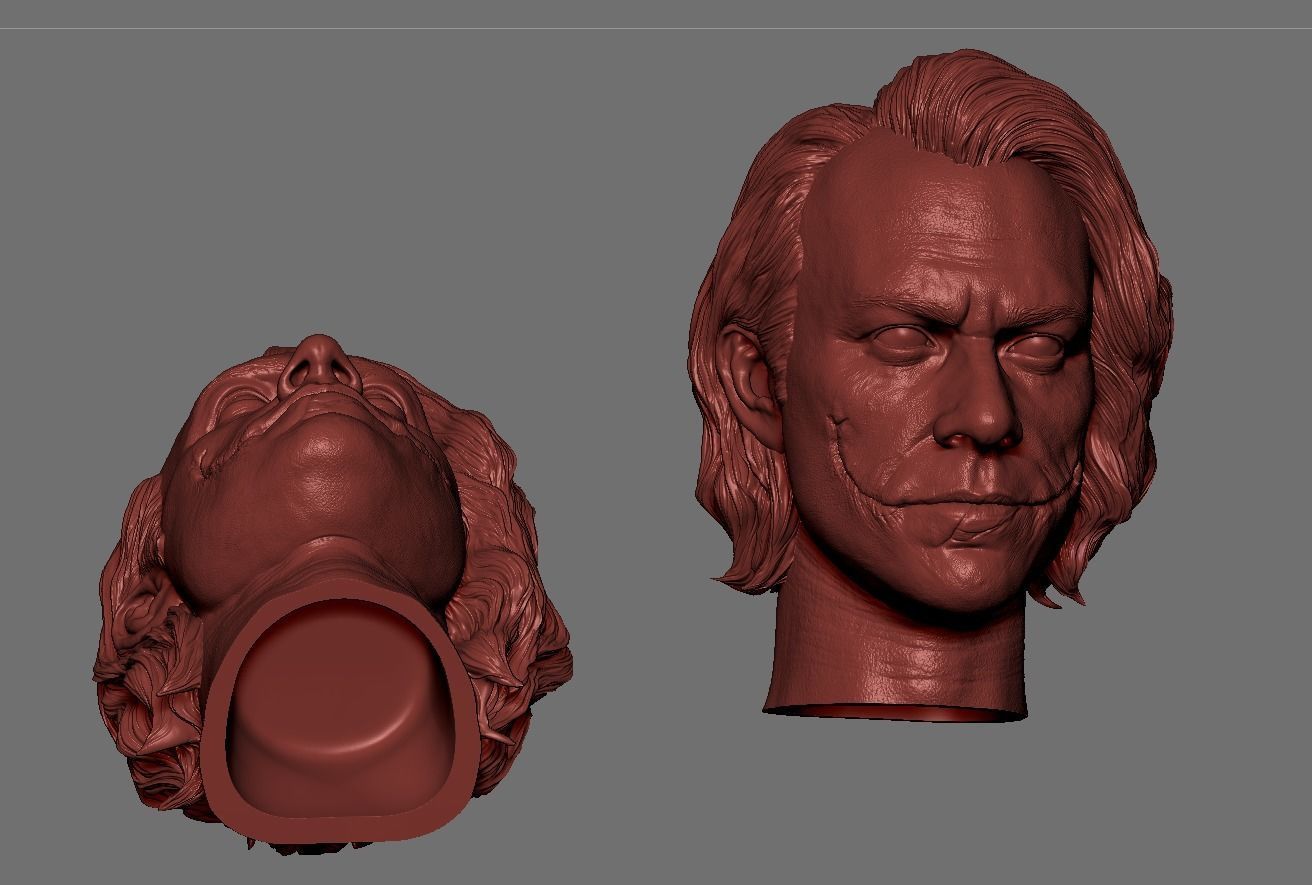 Joker- Heath Ledger Head 3D print model_13