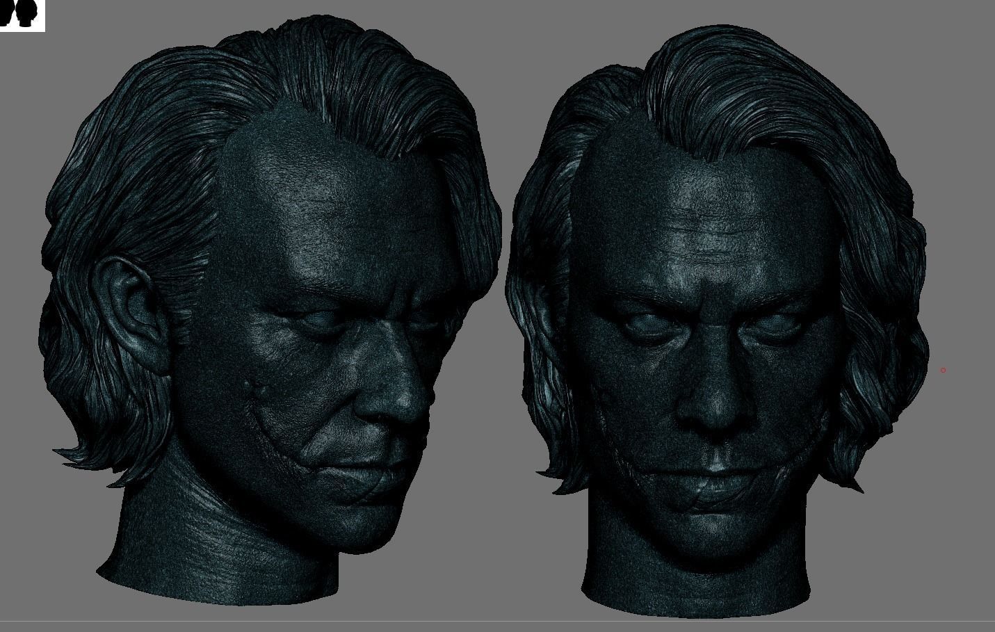 Joker- Heath Ledger Head 3D print model_15