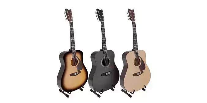 Guitar Yamaha F310 BLENDER 3D Model Cycles