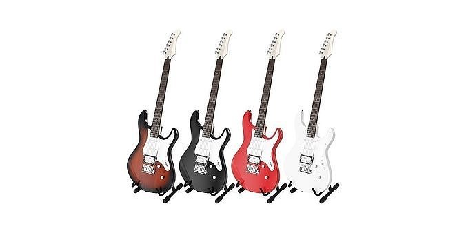 Electric Guitar Yamaha Pacifica 012 BLENDER 3D Model Cycles 3D model