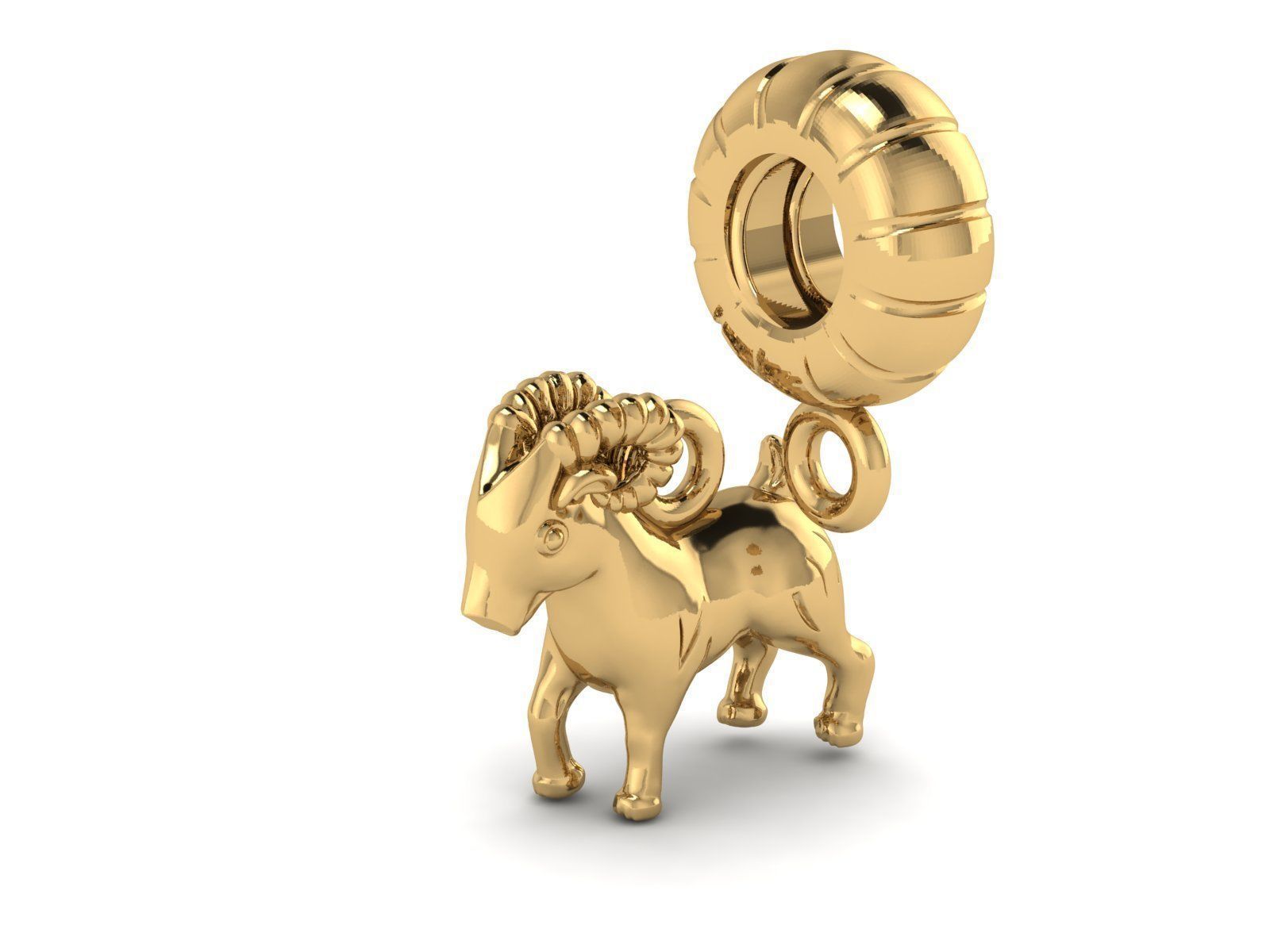 goat charm for bracelets 08 3D print model_8