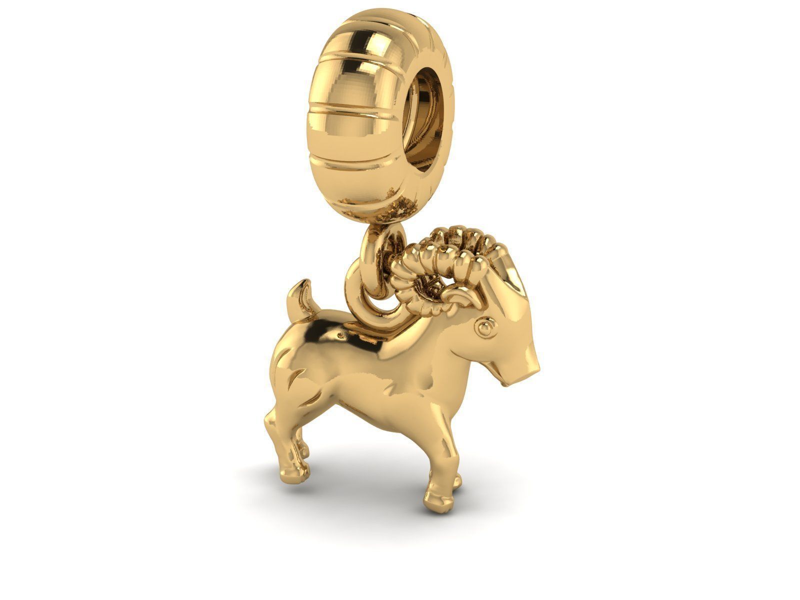 goat charm for bracelets 08 3D print model_7