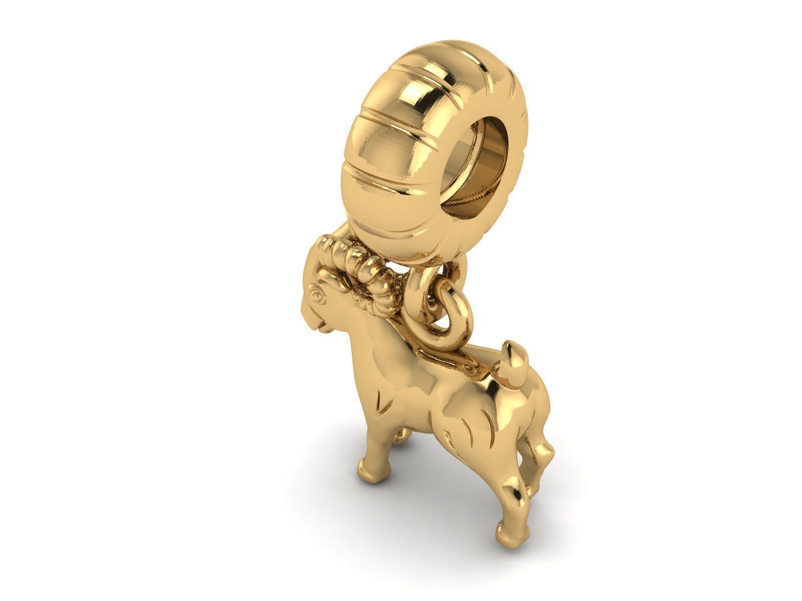 goat charm for bracelets 08 3D print model_6