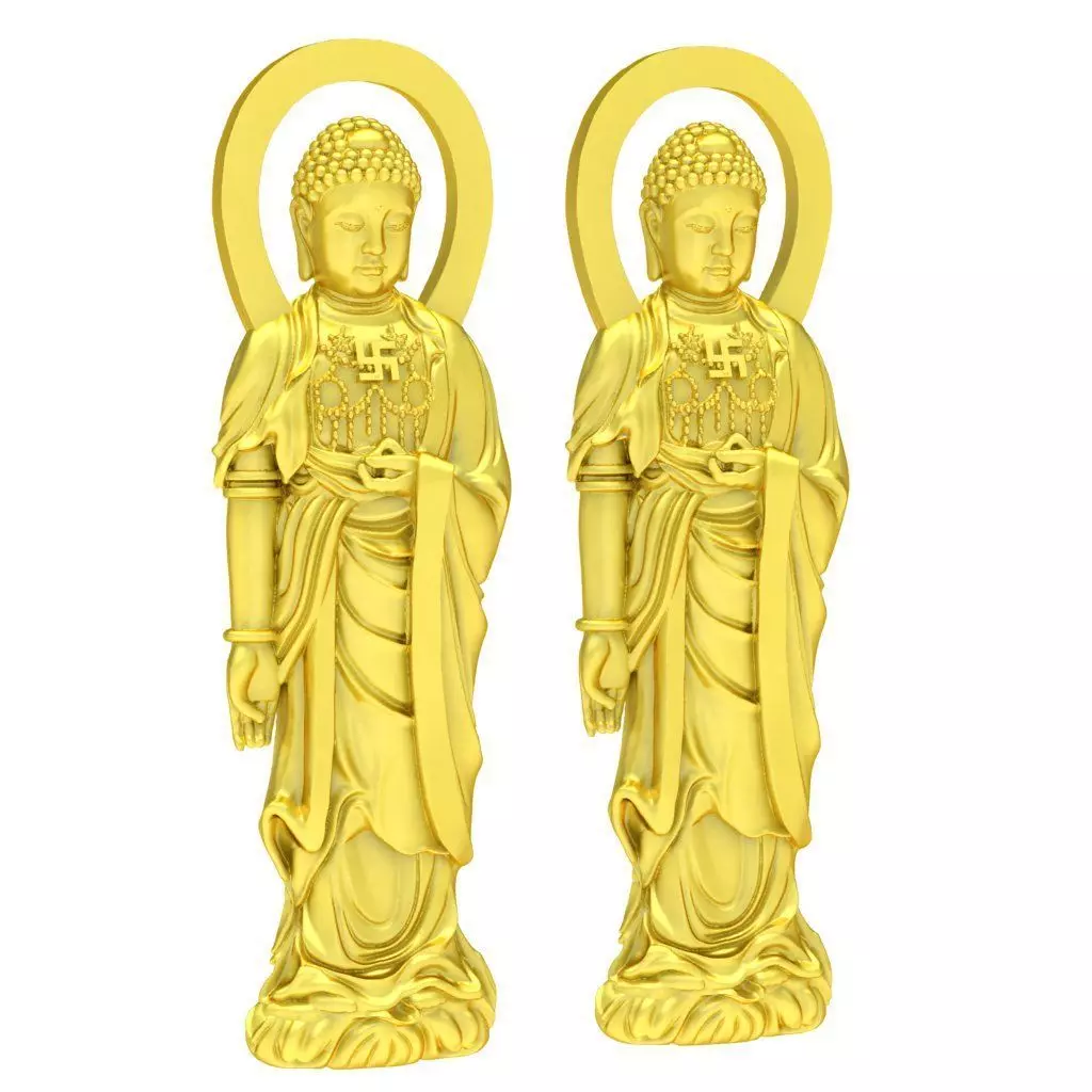 Luxury Standing Buddha Pendant for Men and Women 09 3D print model