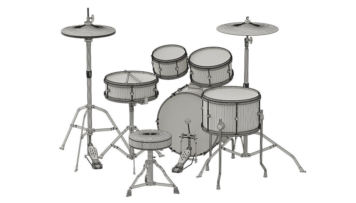 Pearl Drums BLENDER 3D Model Cycles 3D model_4