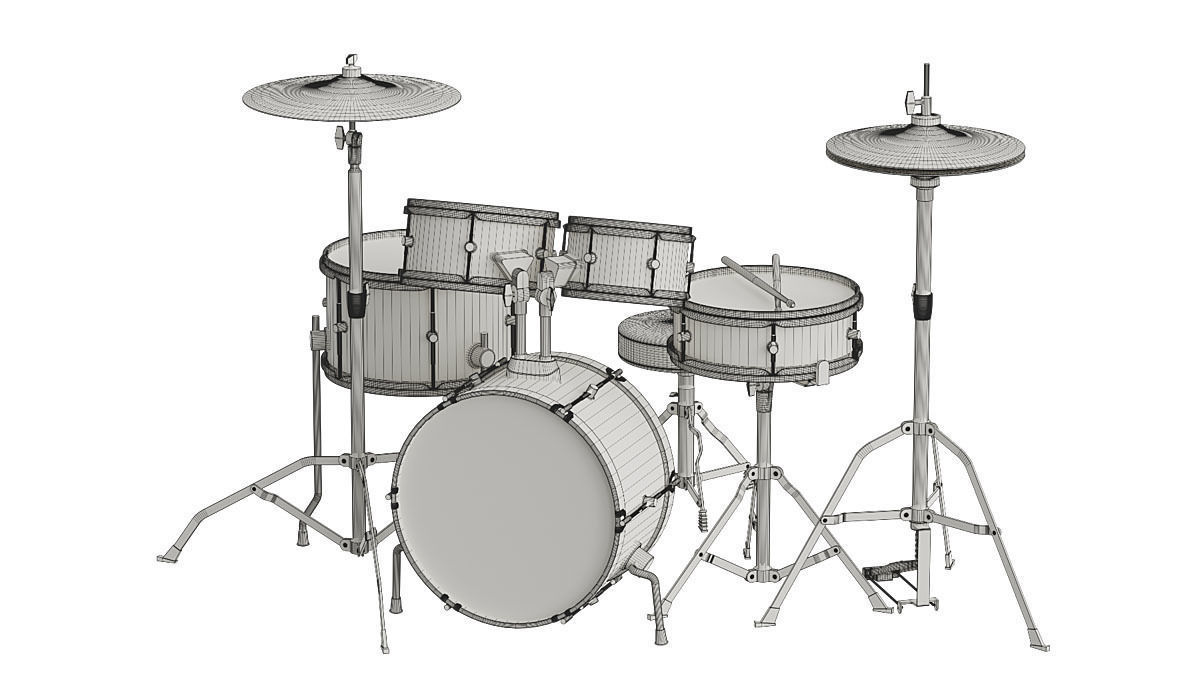 Pearl Drums BLENDER 3D Model Cycles 3D model_3