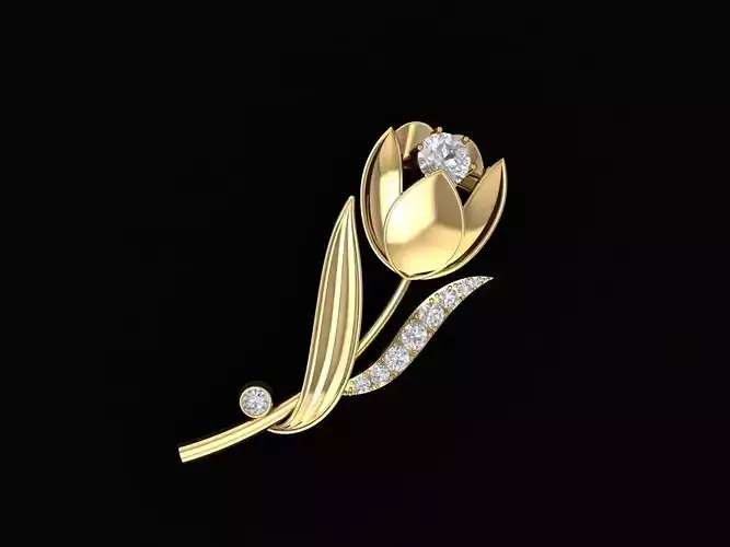 Elegant Tulip Flower Pendant Jewelry  13