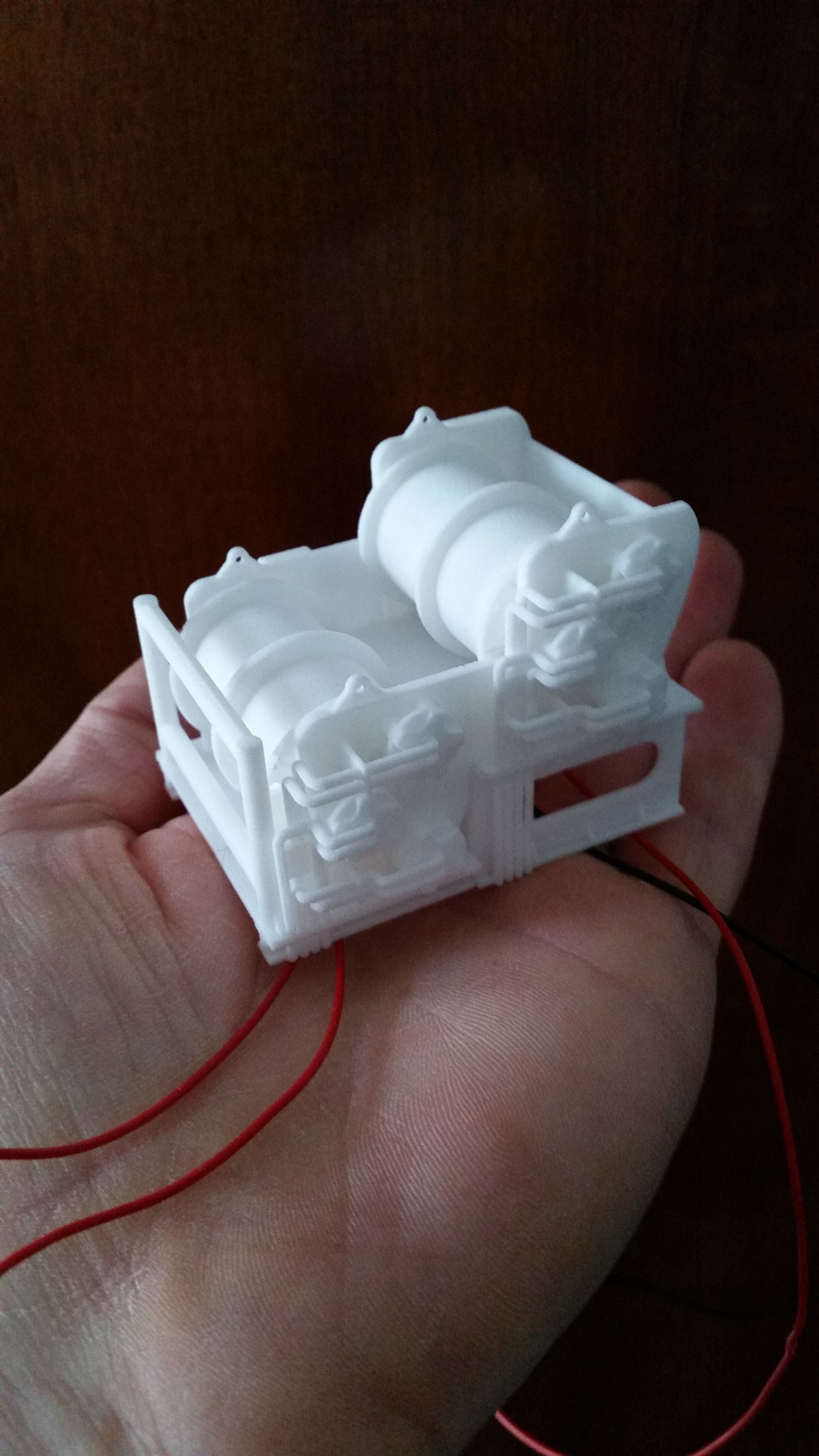 2-way winch for ship model prepared for 2 engines 3D print model_1
