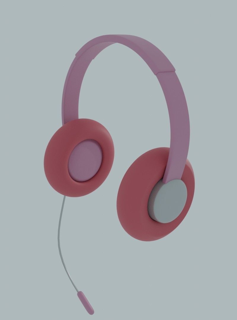 Headphone headset Free 3D model_1