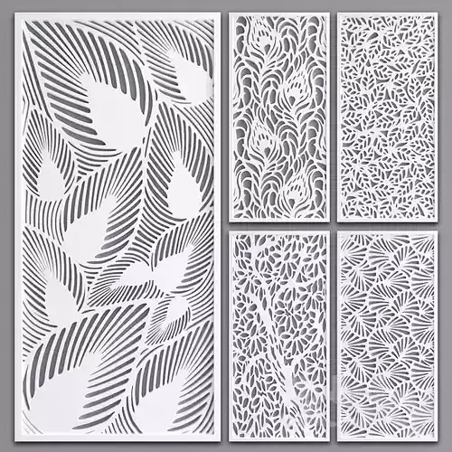 4 MDF PVC CNC  JALI 3ds max 3D model