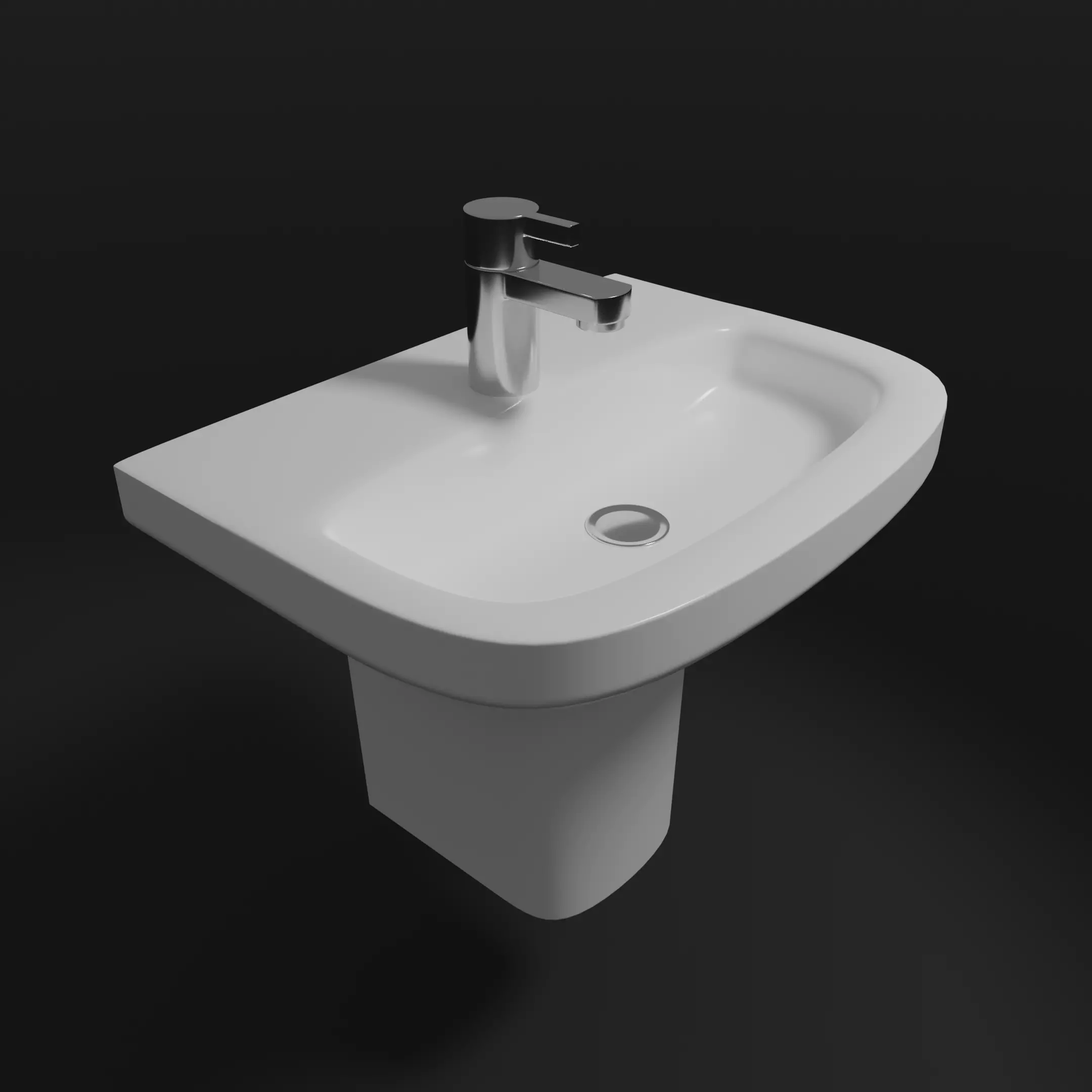 Bathroom sink  Free low-poly 3D model_0